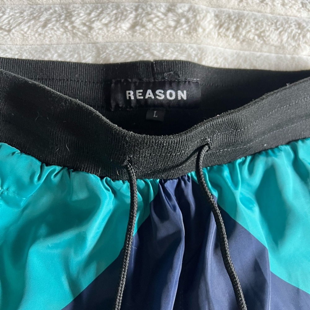 Reason Aqua and Dark Blue Shorts